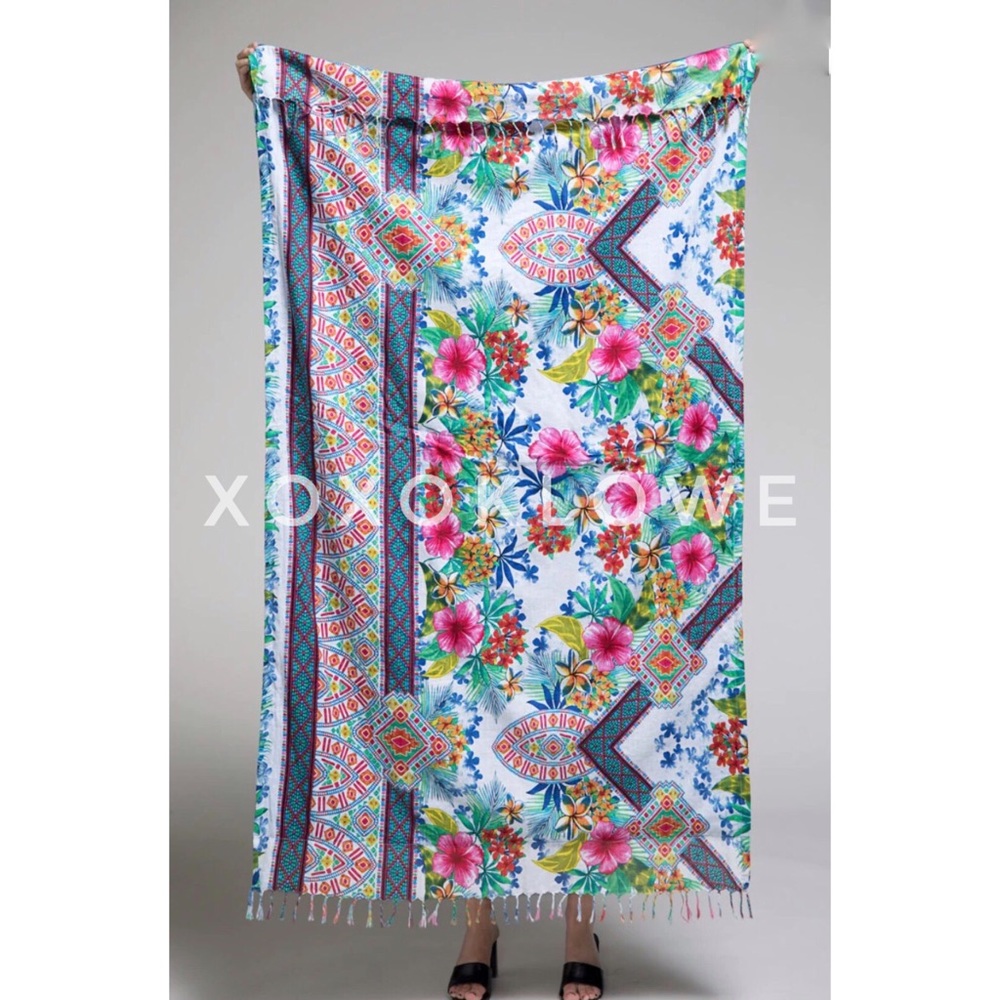 Floral Print Luxury Oversized Beach Blanket Towel